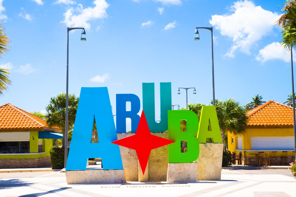 Aruba welcome sign